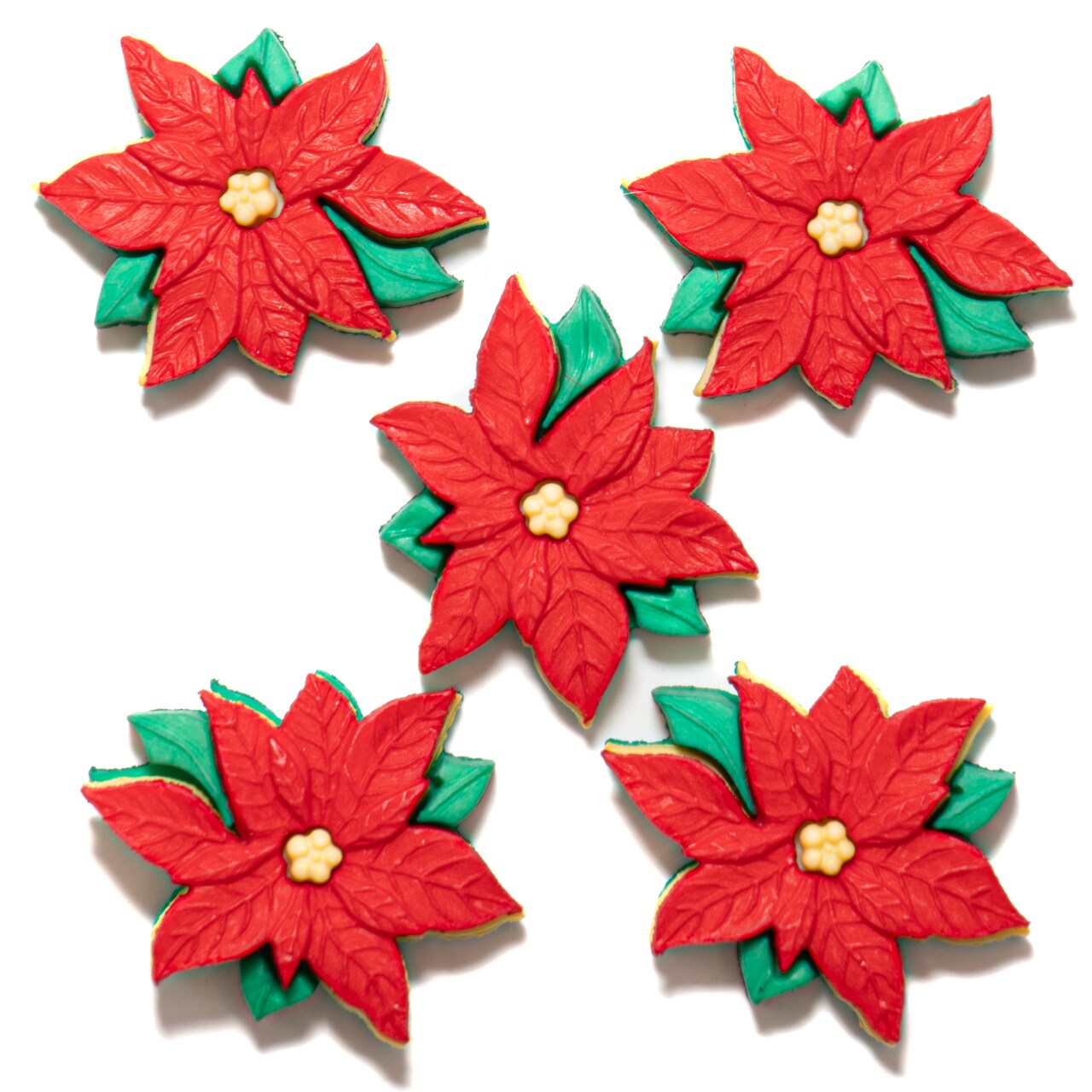 Dress It Up Button Shop Red Poinsettias Christmas Sewing Buttons
